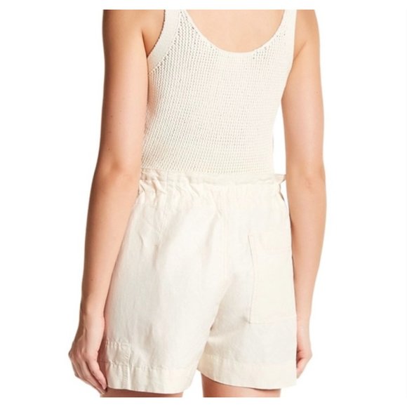 NWT Vince Slouchy Drawstring Shorts Linen Blend - Picture 2 of 13